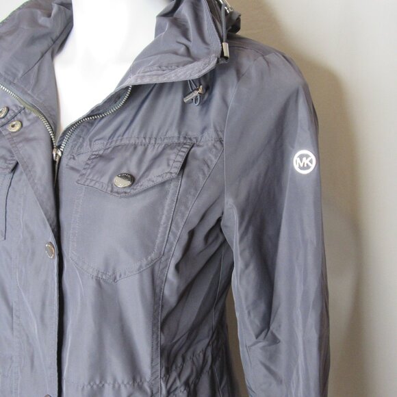 Michael Kors Gray Water Resistant Hooded Jacket Women's XS XSmall - Picture 2 of 9